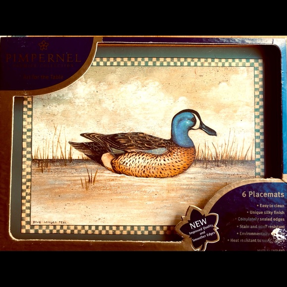 MIB Never Used Pimpernel Cork Duck Placemats (6) - Picture 1 of 6